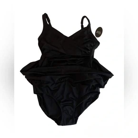 Soma Swim Dress Black Size 10 - Picture 5 of 6
